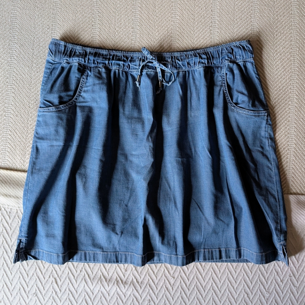 Casual Blue Denim Skirt